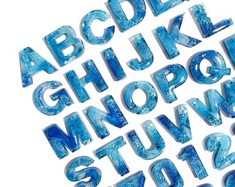 Toddler Fridge Magnet Letters, Ocean Alphabet Set, Resin Letter for Board, Educational Toy, Nursery Room Decor, Nephew 3rd holiday gift