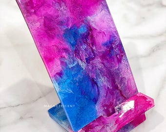 Desk phone stand, Custom teen room gift for boy, Cute desk accessories for women, Therapist office decor, Coworker farewell gift, Game room
