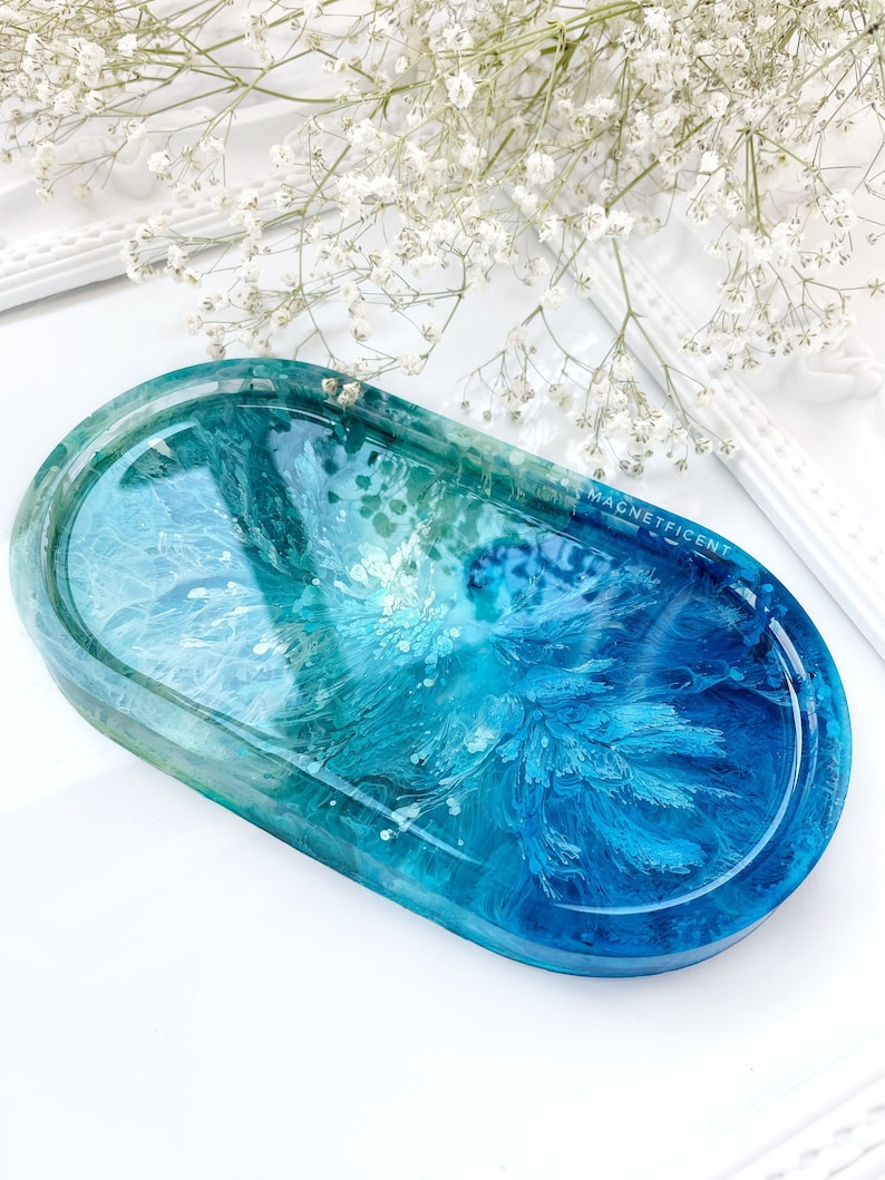 Ocean Resin Vanity Tray Coastal Bathroom Decor for Counter Etsy