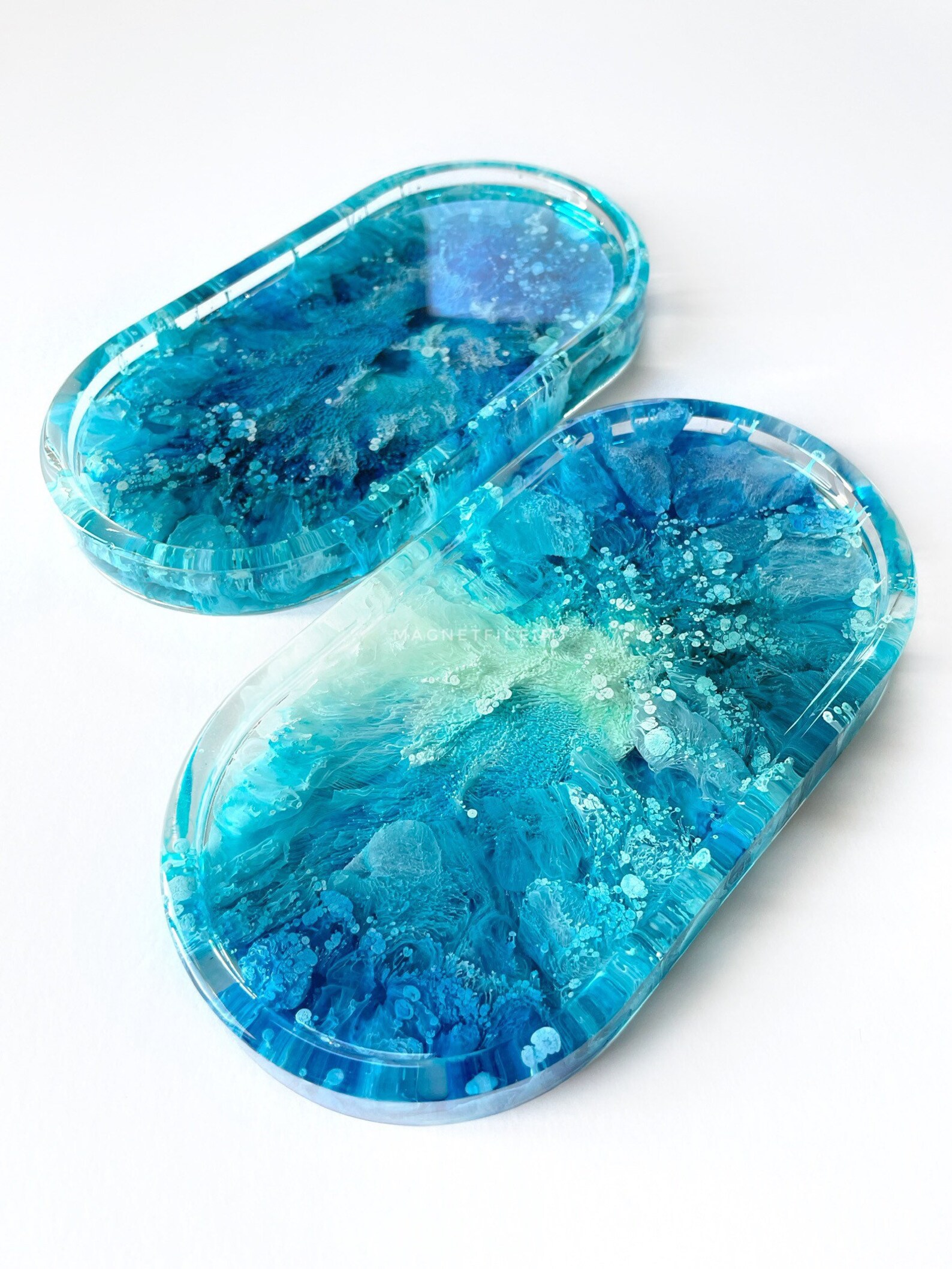 Ocean Resin Vanity Tray Coastal Bathroom Decor for Counter Etsy