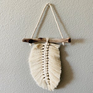 Boho Macrame Feather Wall Hanging