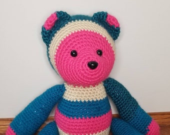 Crochet Bear, crochet teddy bear, handmade bear, stuffed bear, amigurumi bear,teddy bear,teddy,handmade teddy bear