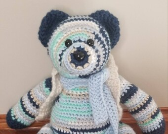 Crochet Bear, crochet teddy bear, handmade bear, stuffed bear, amigurumi bear, teddy,teddy bear,handmade teddy bear