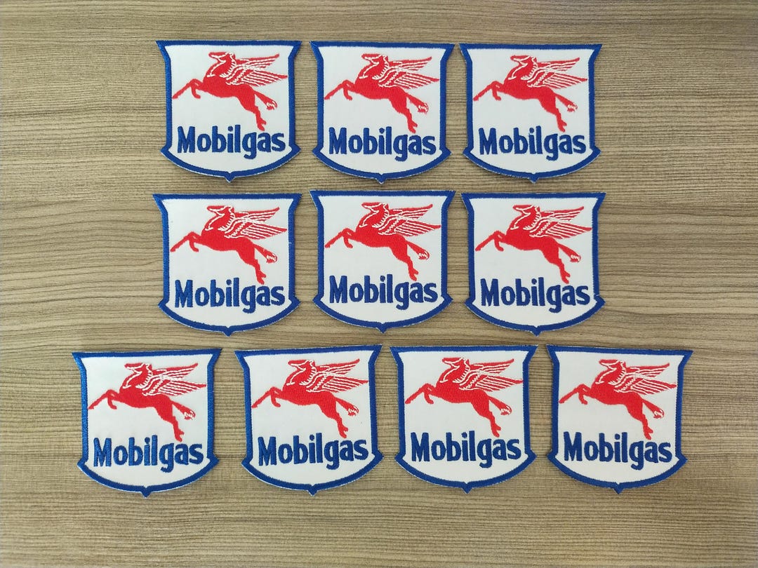 Mobil Patch 10 Mobil Gas Embroidered Patch: Racing Sport Iron-on Applique - Etsy