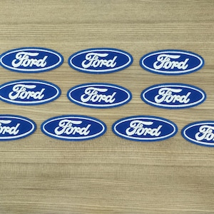 10 pcs Blue Ford Logo Iron On Patch: Embroidered Sew-On Applique