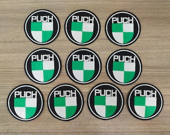 PUCH Motorcycle Patch: Embroidered Iron-On Applique (10 pcs)