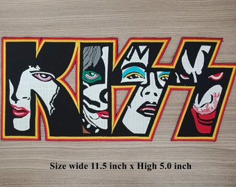 KISS Band Embroidered Patch: Rock Music Iron-On Applique