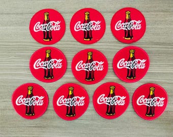 10 Coca-Cola Patch: Embroidered Iron-On Applique