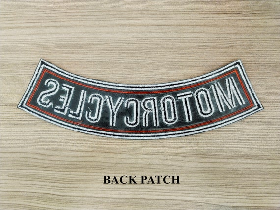 高質 BIG PATCH White West Coast Chopper Motorcycle Biker Rider パッチ