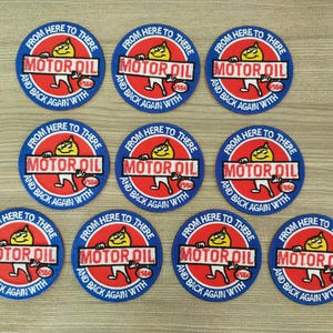 10 pcs ESSO Motor Oil Station Motor Car, Motorcycles, MotoGP, Motor Sport, Racing Car F1 Iron on Patch Embroidered Sew-on Garment Clothing