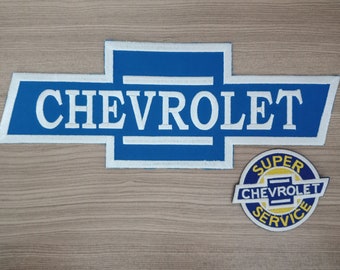 Chevrolet Logo Patch: Embroidered Iron-On Racing Car Applique