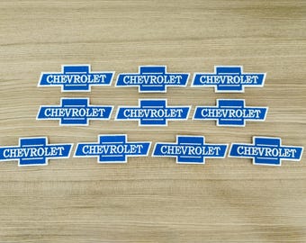 10 Blue Chevrolet Logo Iron On Patches: Embroidered Garment Applique