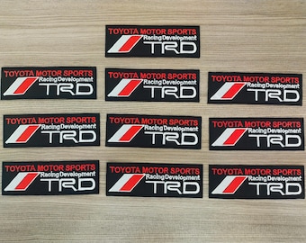 Parche deportivo Toyota TRD: aplique termoadhesivo bordado (10 unidades)