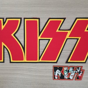 BIG PATCH Logo KISS Brand Music Rock Hard rock, heavy metal, shock rock, glam metal Motorcycles Iron on Patch Embroidered Sew-on