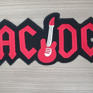 BIG PATCH ACDC metal Brand Music Hard rock, blues rock, heavy metal, rock and roll Motorcycles Iron on Patch Embroidered Sew-on