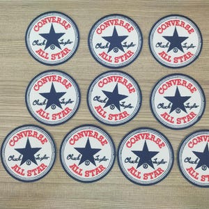 10 Converse Logo Iron On Patches: Embroidered Applique (2.7 inch)