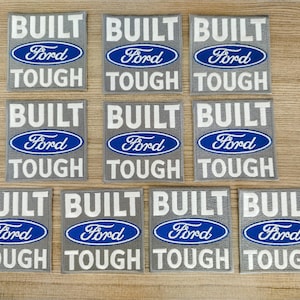 10 pcs Ford Built Tough Motor Car Ford performance racecar Modified cars Motor Sport Classic Car Logo Iron on Patch Embroidered Sew-on