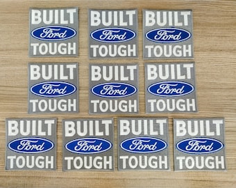 Ford Built Tough Logo Patch - Embroidered Iron-On (10 pcs)