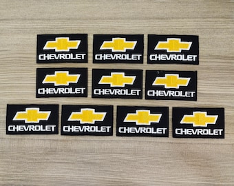 Parche del logotipo de Chevrolet: aplique termoadhesivo bordado (10 unidades)