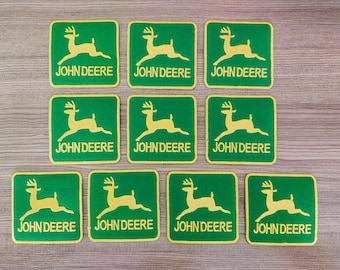 10-delige John Deere tractorpatch: geborduurde opstrijkappliqué