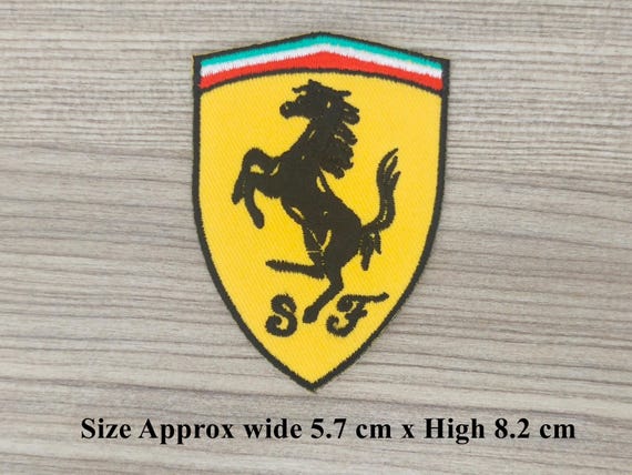 Patch Ricamato Ferrari | Emblema Auto Da Stirare O Cucire | Stoffa Sportiva UK - Foto 2