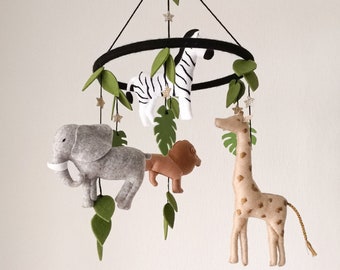 Tropical mobile nursery Madagascar crib baby mobile Expecting mom gift