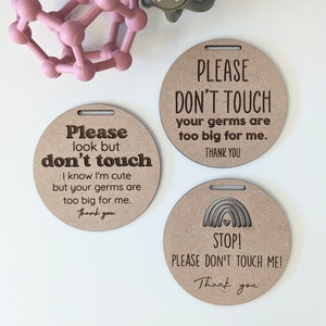 Please Don&#39;t Touch Baby Pram Sign - New Born - Premmie - Buggie - Trolley - Baby Gift -
