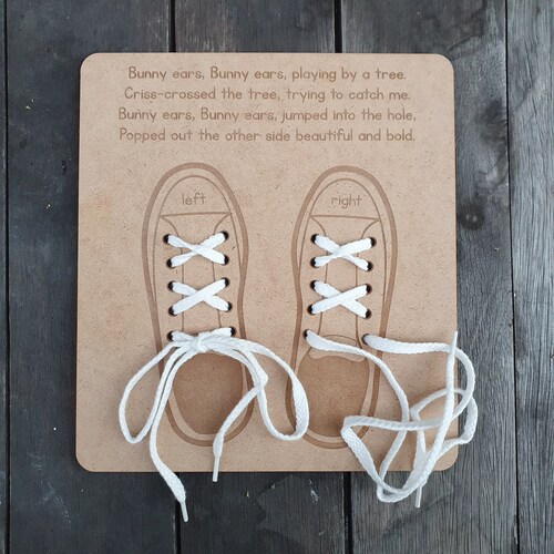 Image showcasing Learn to Tie Shoelaces Shoes Learning Aide Teach Knot - Etsy