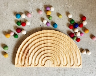 Rainbow Tracing Board: Pine Montessori Fine Motor Skills Toy