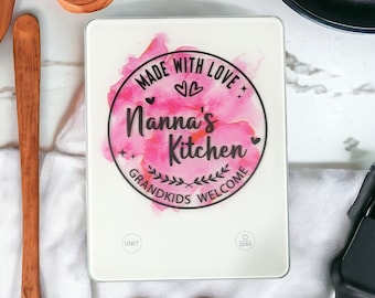 Mother's Day Gift Custom Kitchen Scales - Grandma's Kitchen - Cooking Gifts - Measure - Weigh