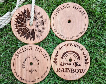 Personalized Wooden Tree Swing - Custom Engraved
