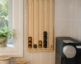 Coffee Pod Holder - Nespresso Aldi Vertuo Pods Wall Mounted Custom Designs