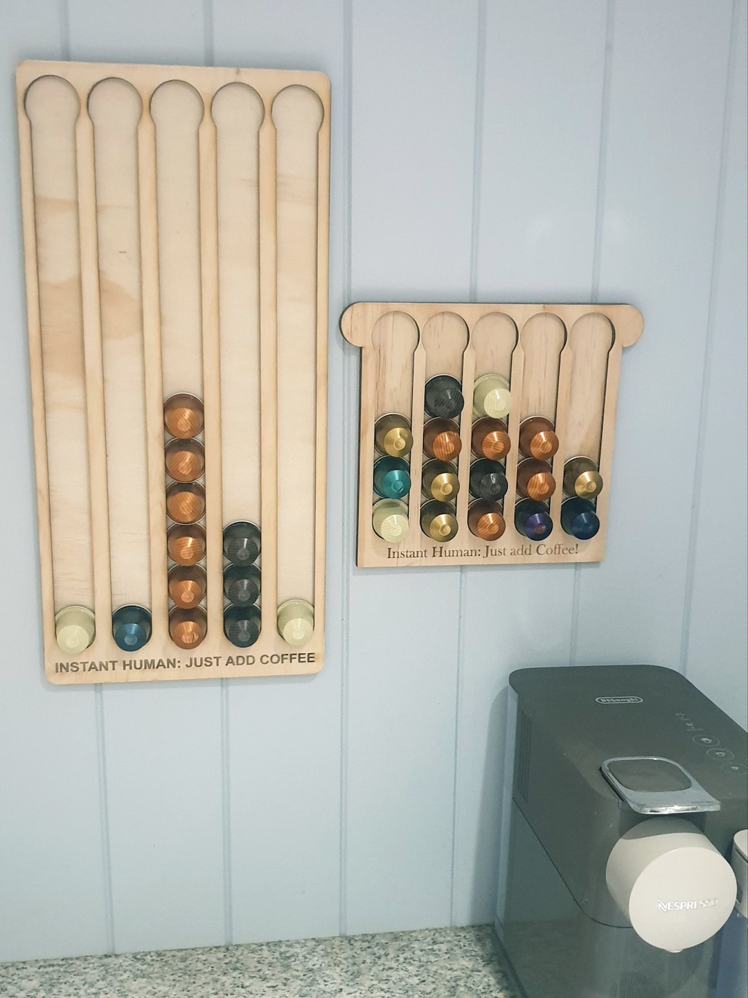Coffee Pod Holder Nespresso Aldi Vertuo Pods Wall Mounted Custom
