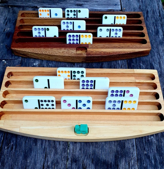 Porte-carreaux de jeux de société en bois Train mexicain Domino Rummikub  Dominos Moyeu en bois -  France
