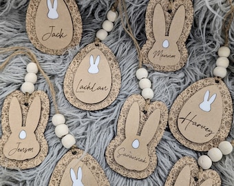 Personalized Easter Basket Tag - Bunny or Egg Name Tag