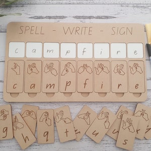 Auslan Alphabet Learning Board - Spell - Write - Sign - Educational Resources Sign Language Australia