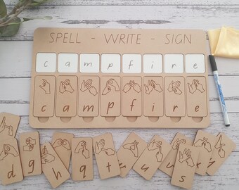 Auslan Alphabet Learning Board - Spell - Write - Sign - Educational Resources Sign Language Australia