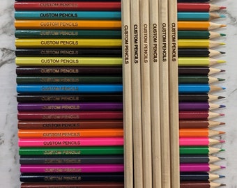 Personalized Laser Engraved Pencils - Custom Name, HB, Color Pencils