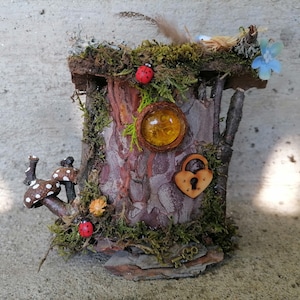 Fairy door, wooden fairy door, fairy garden accessories, fairy door for tree, fairy house door, wood door, miniature door, bark door
