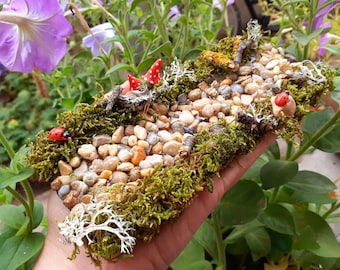 Fairy Garden Path, Forest Path, Terrarium Accessories, Dollhouse path, Flower path, Fairy pathway, miniature mushrooms, fairy accessories