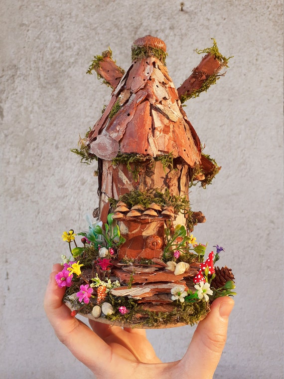Feengarten-Set Mit Fee, Häschen & Drehbarer Windmühle - Magische Deko Für Garten, Wohnung Oder Party