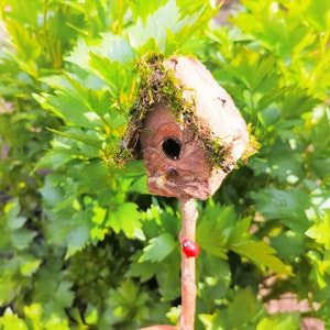 Mothers day gift, Fairy garden birdhouse, Dollhouse decor, Fairy flowers, Fairy accessories, Miniature birdhouse, Miniature bird, fairies