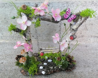 Fairy Garden Swing, Fairy Swing, Fairy Garden Swing, Fairy Garden Accessory, Garden Swing, Miniature Swing, Terrarium Accessory, Fairies