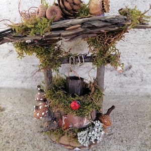 Wünschbrunnen Feengarten gut Miniatur Brunnen Mini | Etsy