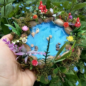 Fairies Garden Pond, Fairy Pond With Waterfall, Fairy Pond