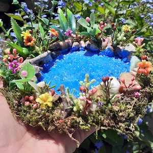 Glitter Garden Pond, Fairy Accessory, Miniature pond, Fairy Garden Accessories, Terrarium Pond, Fairy Garden Supplies, Fairy pond