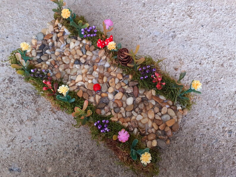 Fairy Garden Path, Miniature Path, Terrarium Accessories, Dollhouse path, Flower pat, Fairy pathway, miniature garden, fairy accessories image 3