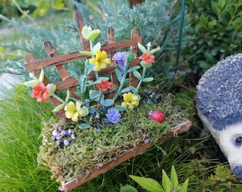 1:12 Scale Dollhouse Miniature/Fairy Garden Natural Wood Flower Trellis #AF3076 