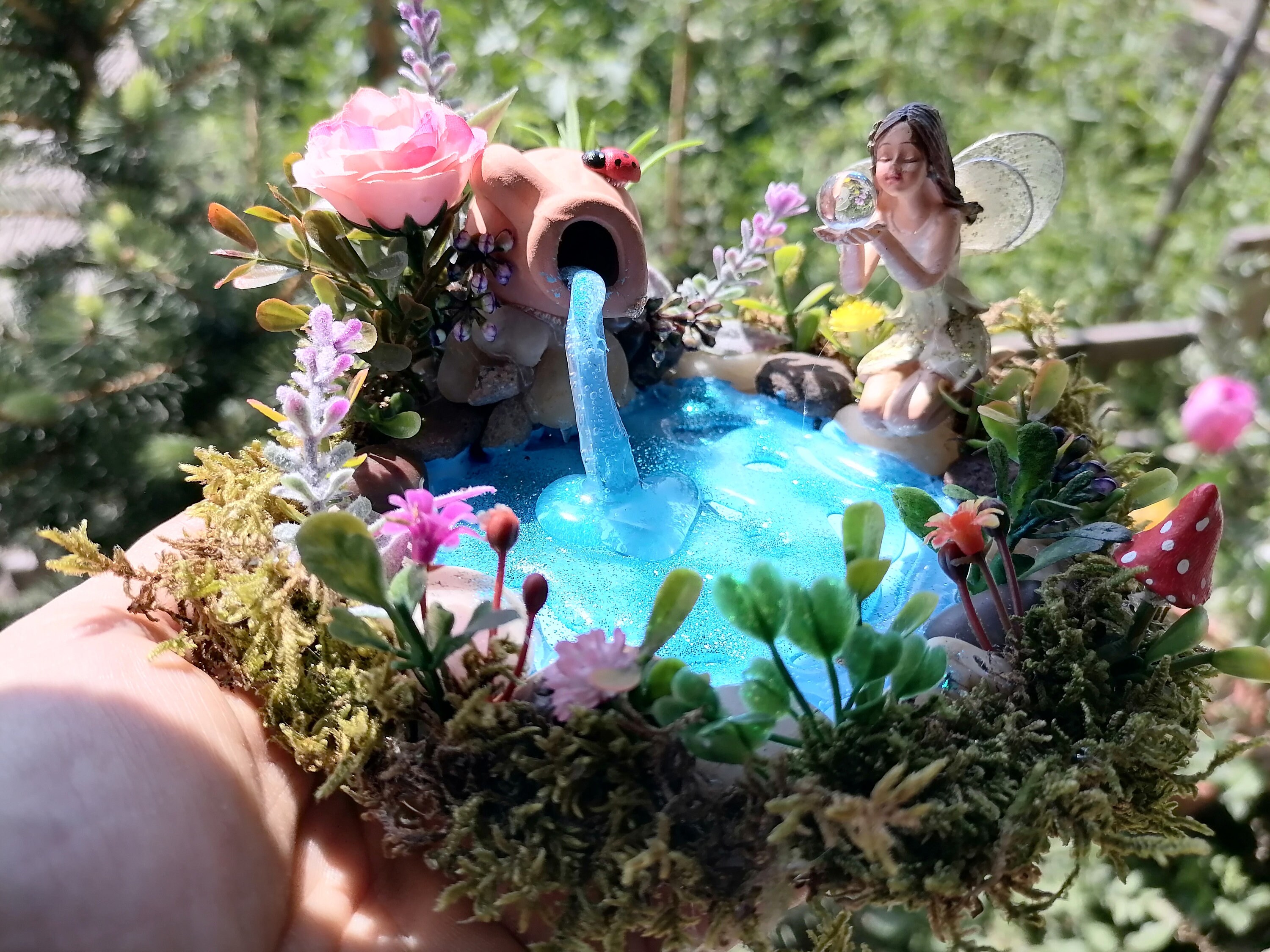 Feengarten Teich FeenZubehör Feen Wasserfall Feengarten Etsy