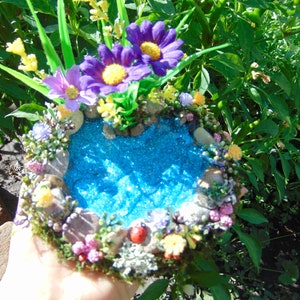 Glitter Garden Pond, Fairy Accessory, Miniature pond, Fairy Garden Accessories, Terrarium Pond, Fairy Garden Supplies, Fairy pond